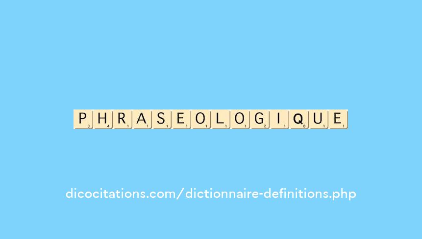 phraseologique phraseologique