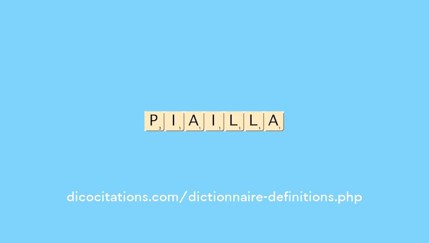 piailla piailla