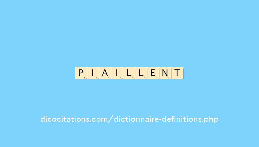 piaillent
