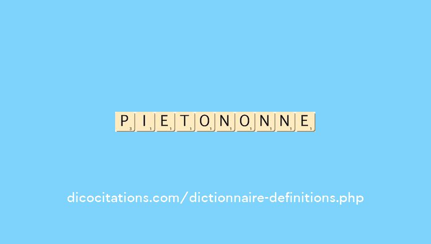 pieton--onne
