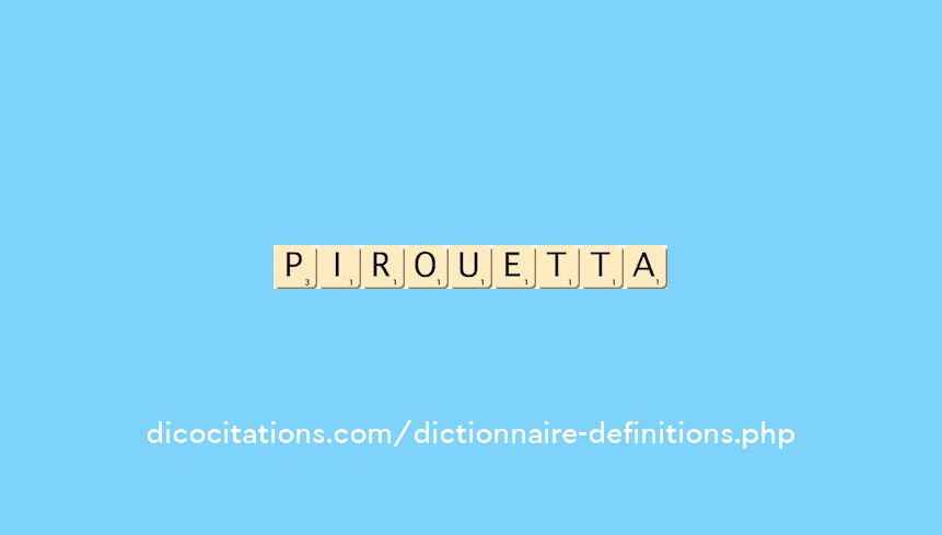 pirouetta pirouetta