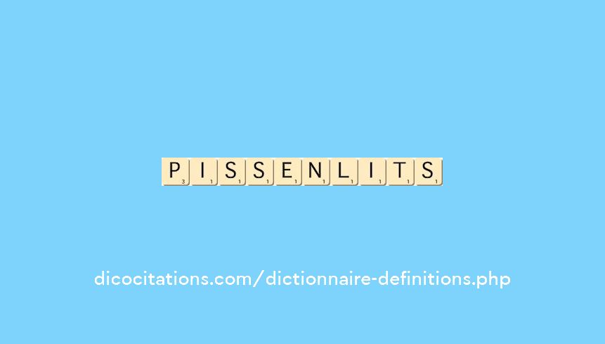 pissenlits pissenlits