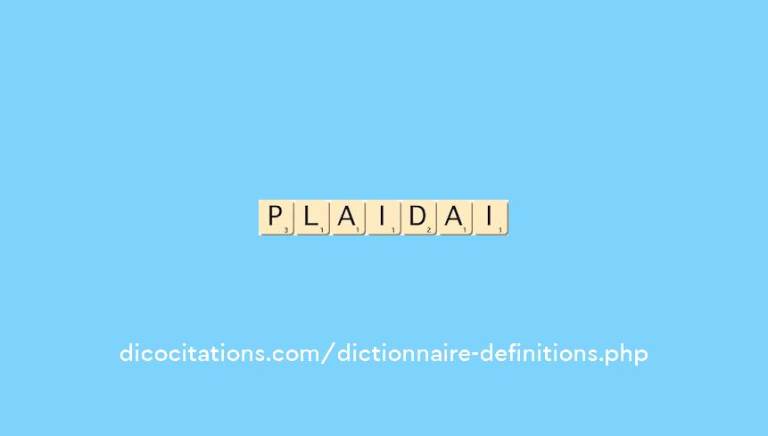 plaidai plaidai