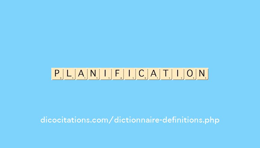 planification planification