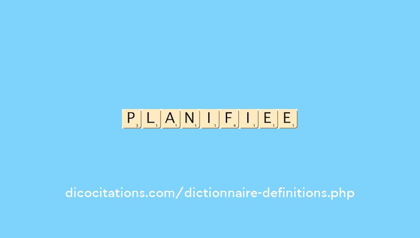 planifiee planifiee