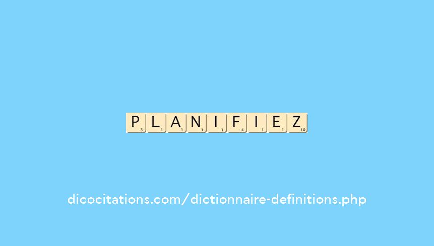 planifiez planifiez