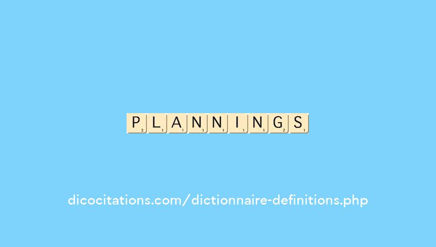 plannings plannings