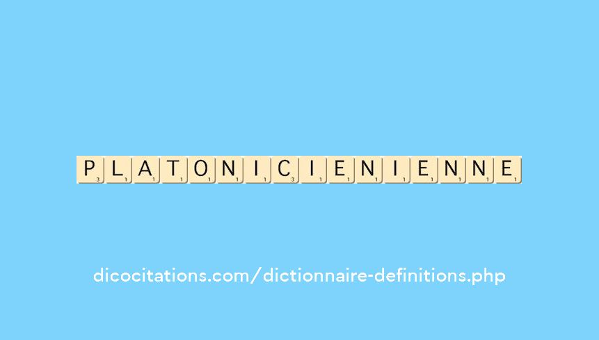 platonicien--ienne