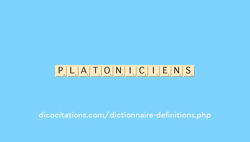 platoniciens platoniciens