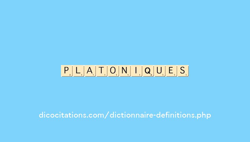 platoniques platoniques