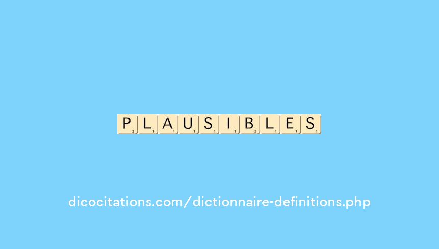 plausibles plausibles