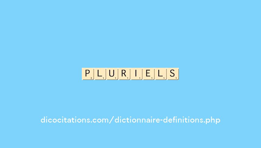 pluriels