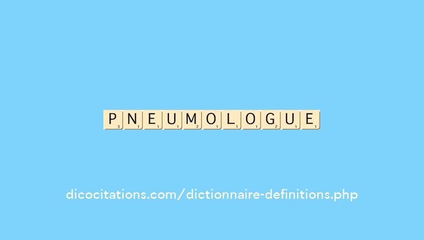 pneumologue pneumologue