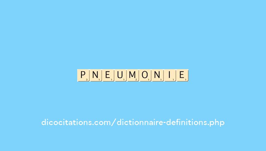 pneumonie pneumonie