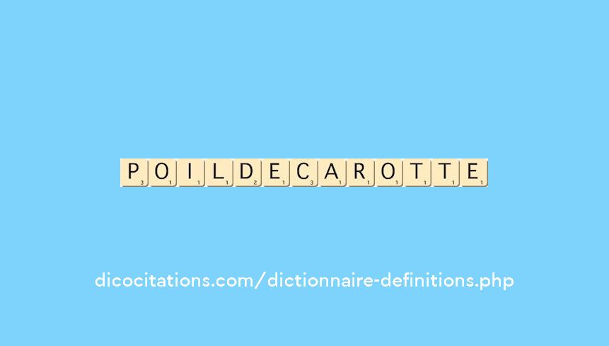 poil-de-carotte poil-de-carotte