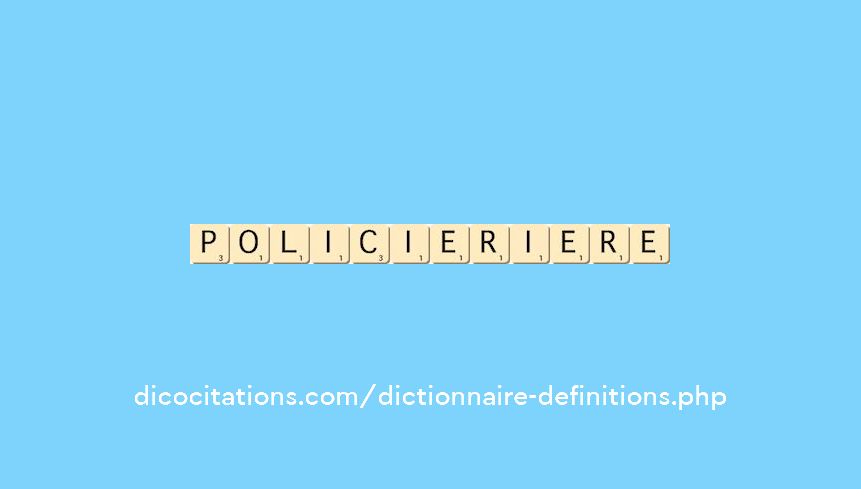 policier--iere policier--iere