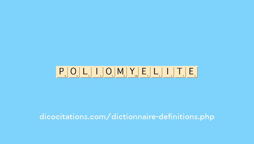 poliomyelite poliomyelite