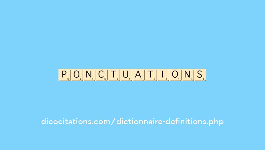 ponctuations ponctuations