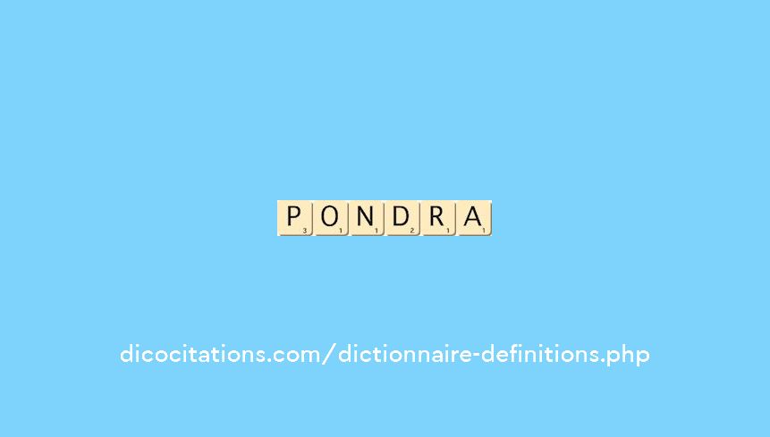 pondra pondra
