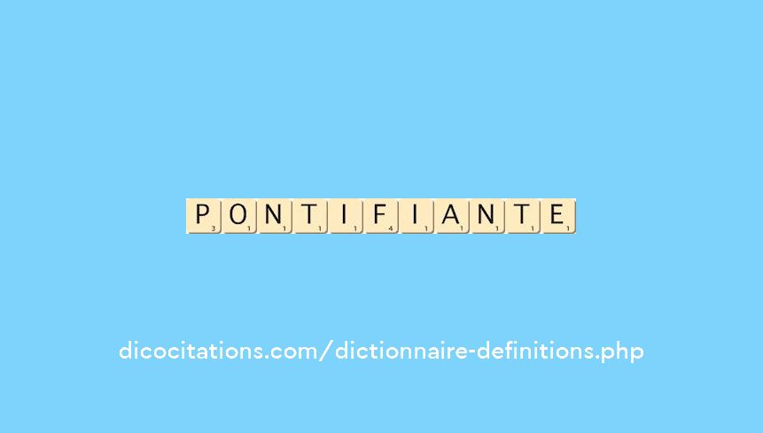 pontifiante pontifiante