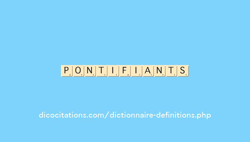 pontifiants pontifiants