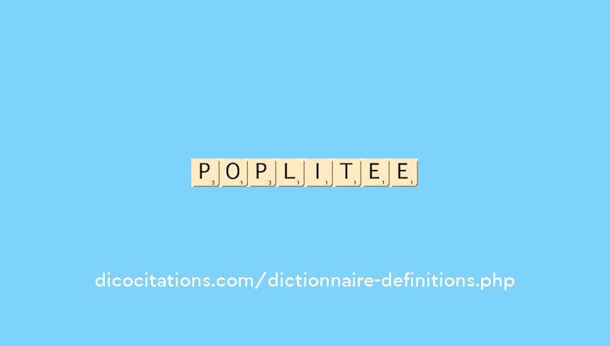 poplitee poplitee