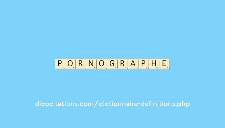pornographe pornographe