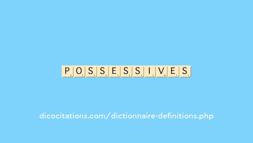possessives possessives