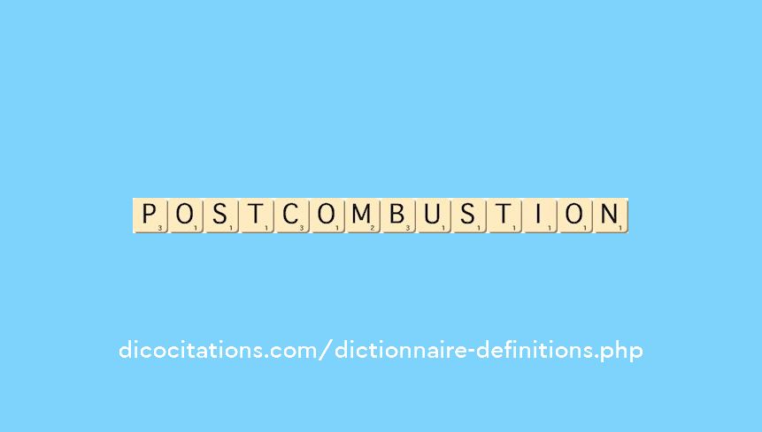 postcombustion postcombustion