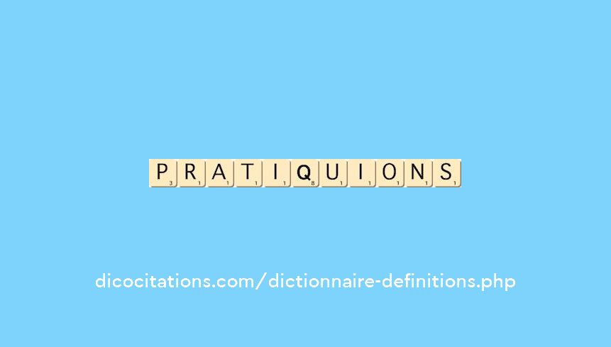 pratiquions