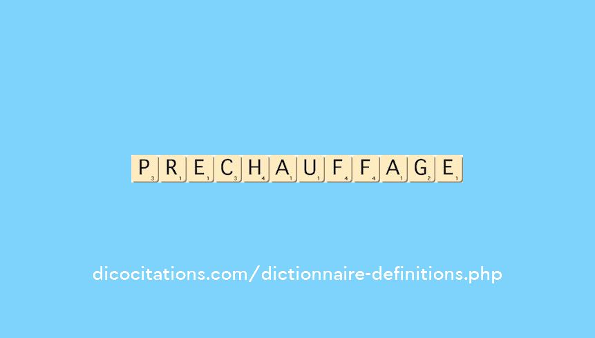 prechauffage prechauffage