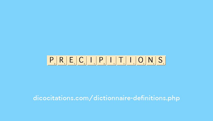 precipitions