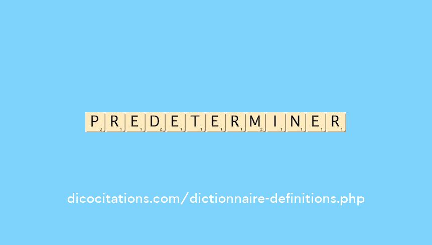 predeterminer