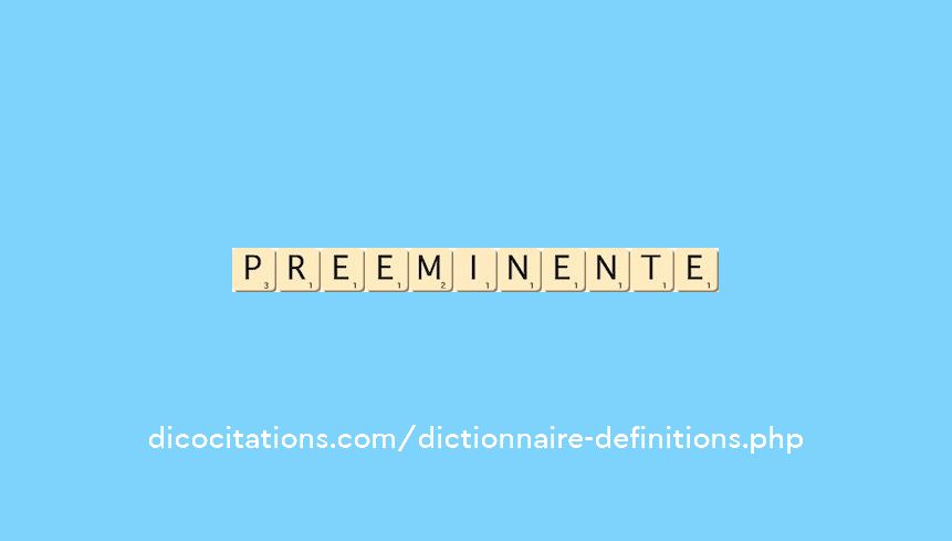 preeminente