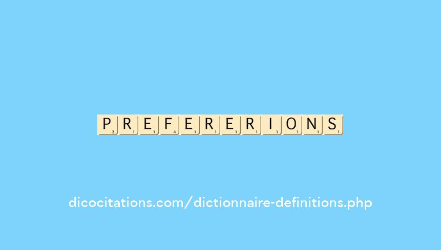 prefererions prefererions