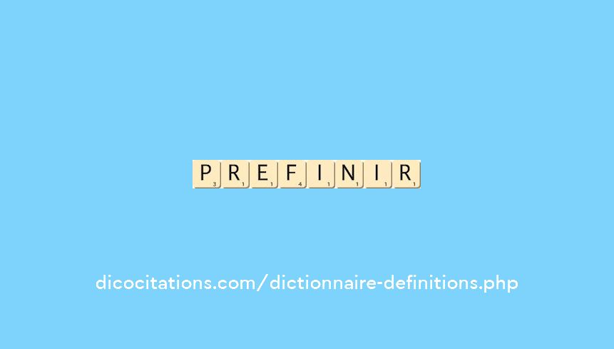 prefinir
