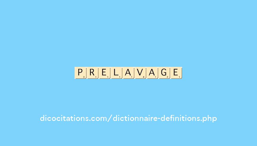 prelavage prelavage