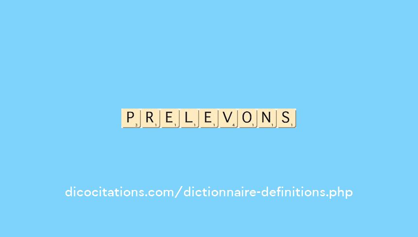 prelevons prelevons