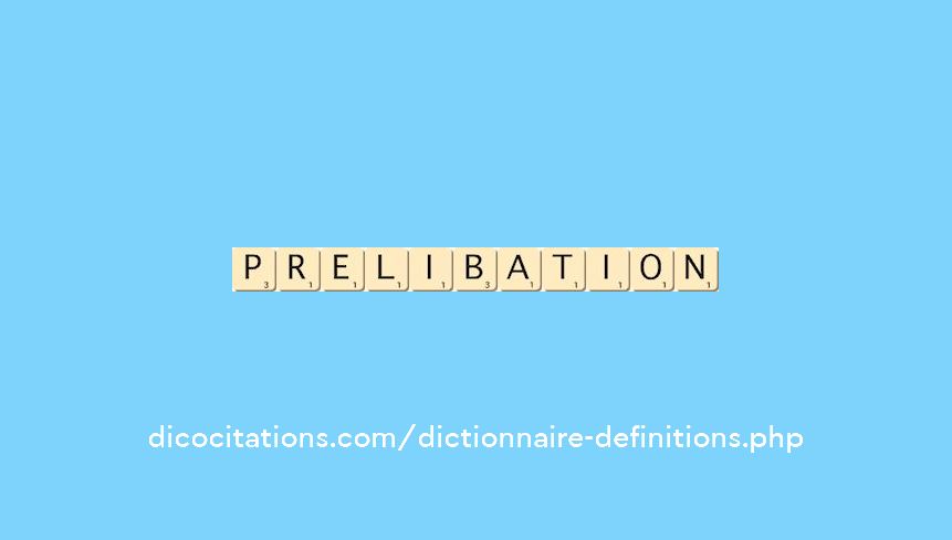 prelibation