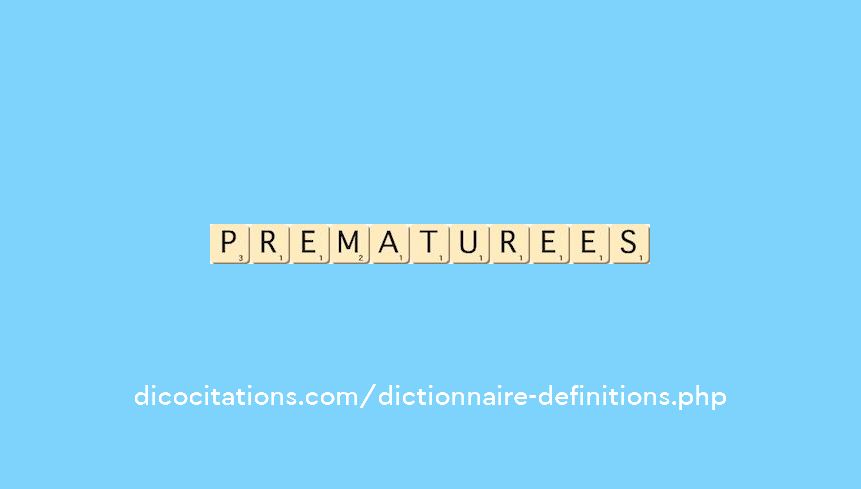 prematurees prematurees