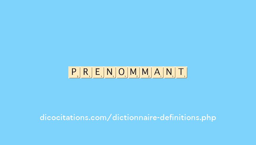 prenommant