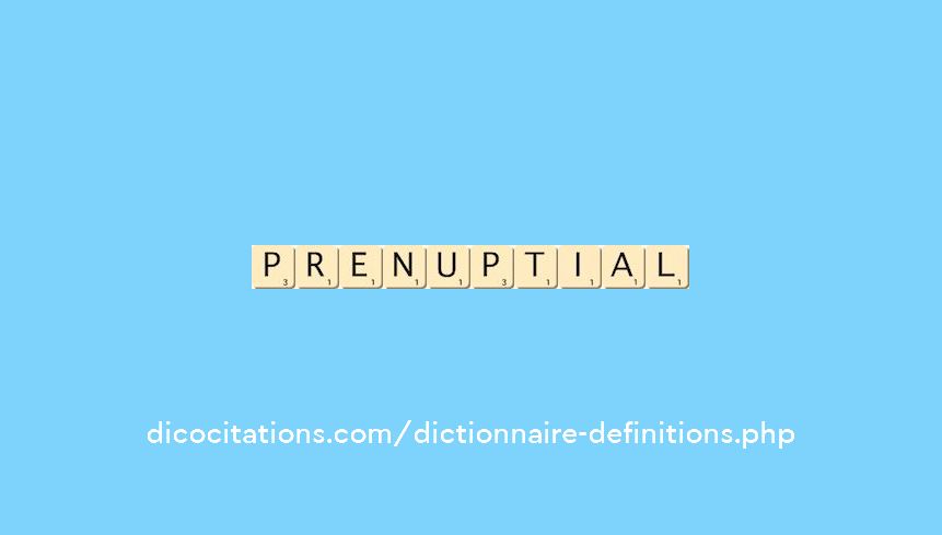 prenuptial prenuptial