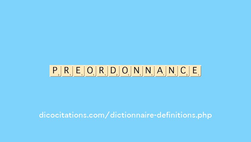 preordonnance