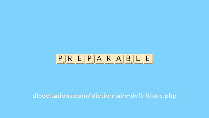 preparable