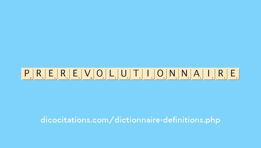 prerevolutionnaire