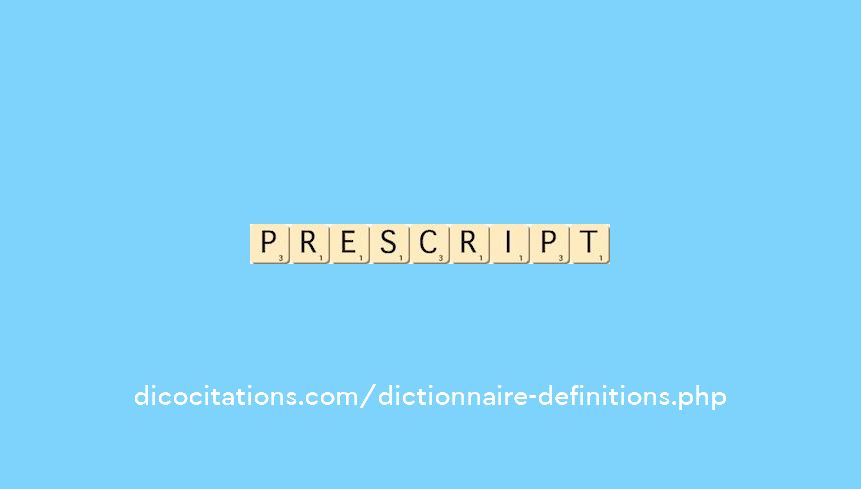 prescript