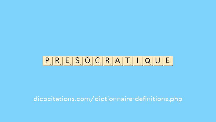 presocratique