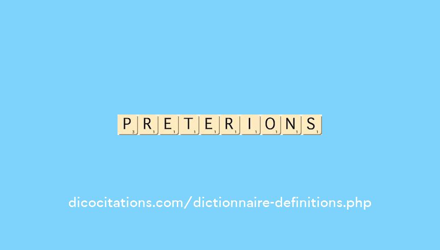 preterions preterions