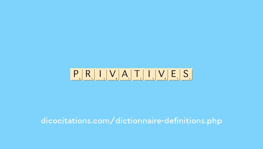 privatives privatives