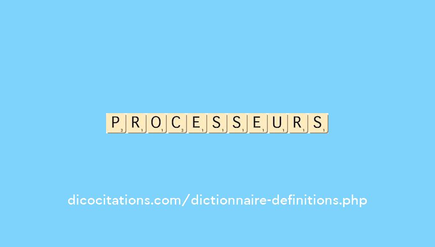 processeurs processeurs